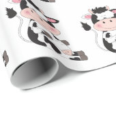 Kute Cow-Cartoon Cadeaupapier (Rol Hoek)