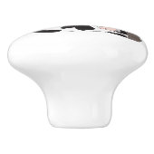 Kute Cow-Cartoon Keramische Knop (Zijkant)