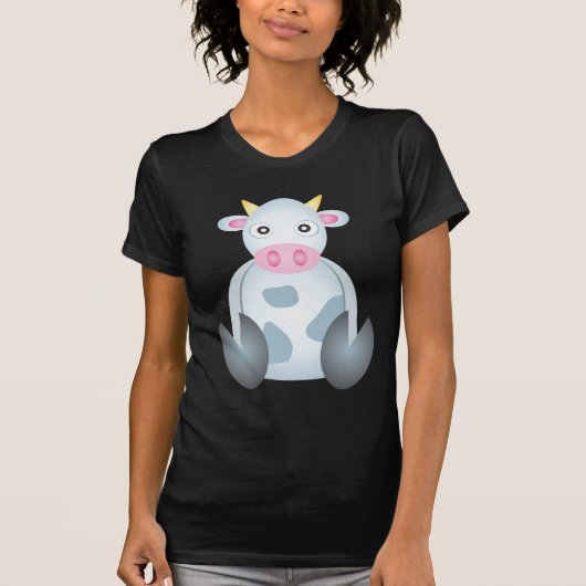 Kute Cow-Cartoon T-shirt (Voorkant)