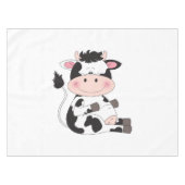 Kute Cow-Cartoon Tafelkleed (Voorkant (Horizontaal))