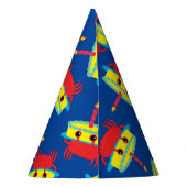 Kute Crab Beach 1st Birthday Party Feesthoedjes (Achterkant)