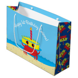 Kute Crab Beach 1st Birthday Party Groot Cadeauzakje