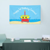 Kute Crab Beach 1st Birthday Party Spandoek (Beurs)
