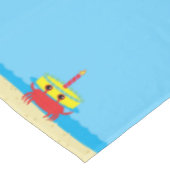 Kute Crab Beach 1st Birthday Party Tafelkleed (Gekanteld)