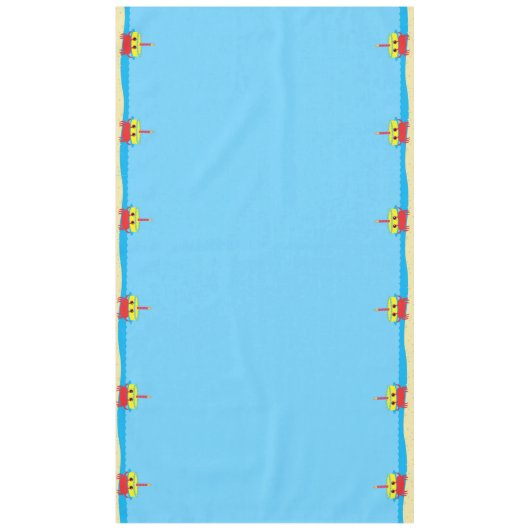 Kute Crab Beach 1st Birthday Party Tafelkleed (Voorkant)