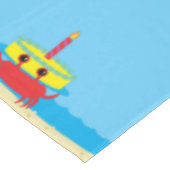 Kute Crab Beach 1st Birthday Party Tafelkleed (Gekanteld)