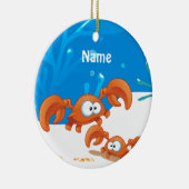 Kute Crab Ocean Beach Ornament (Rechts)