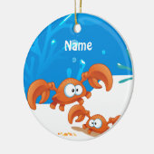 Kute Crab Ocean Beach Ornament (Links)