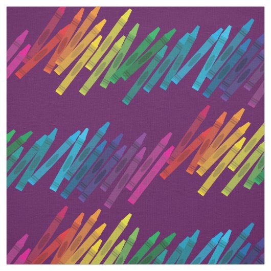 Kute Crayons Kinder Kunstscholen Stof (Swatch)