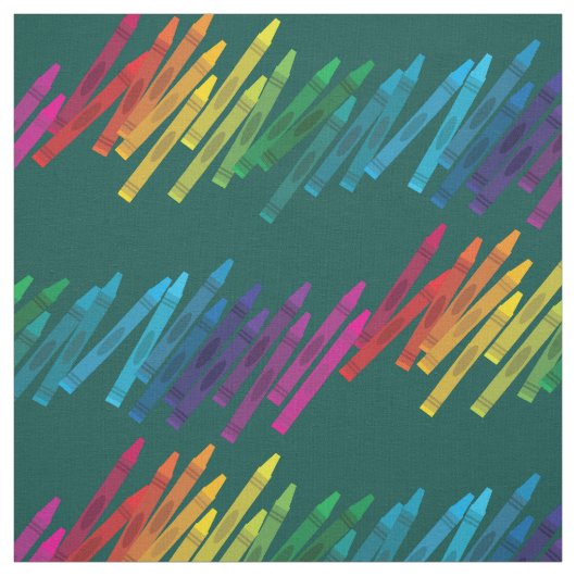 Kute Crayons Kinder Kunstscholen Stof (Swatch)