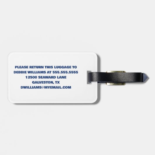 Kute cruise Ship Family Trip Sunset Personated Bagagelabel (Achterkant horizontaal)