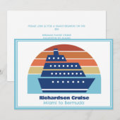 Kute cruise Ship Family Trip Sunset Personated Kaart (Voorkant / Achterkant)