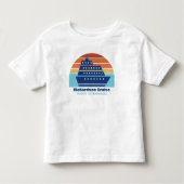 Kute cruise Ship Family Trip Sunset Personated Kinder Shirts (Voorkant)