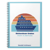 Kute cruise Ship Family Trip Sunset Personated Notitieboek (Voorkant)