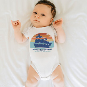 Kute cruise Ship Family Trip Sunset Personated Romper