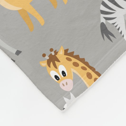 Kute cudly Baby Giraffe en Zebra aangepaste kleur Fleece Deken (Hoek)