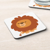 Kute cudly Cartoon Lion Onderzetters Set (Linkerzijde)