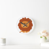 Kute cudly Cartoon Lion Wall Clock Ronde Klok (Huis)