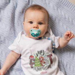 Kute Custom Baby's First KerstTree Star Romper