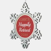 Kute Custom Revermoeid kerstversiering Tin Sneeuwvlok Ornament (Rechts)