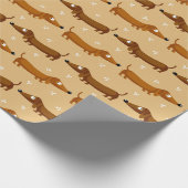 Kute dachshunds wrapppapier cadeaupapier (Hoek)