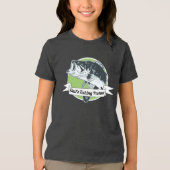 Kute Dad's Vissende Partner Largemouth Bass Tri-Blend Shirt (Voorkant)