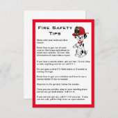 Kute Dalmatian Dog Fire Tips Flat Kaart (Voorkant / Achterkant)