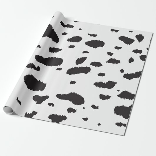 Kute Dalmatian Print Wrapping Paper Cadeaupapier (Uitgerold)