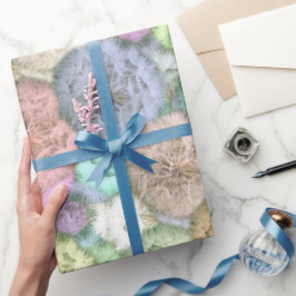 Kute dandelions in pastel cadeaupapier