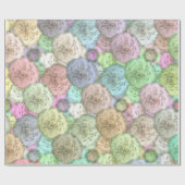 Kute dandelions in pastel cadeaupapier (Vlak)