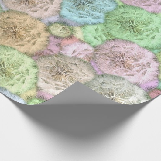 Kute dandelions in pastel cadeaupapier (Hoek)