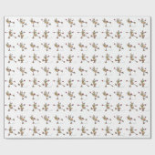 Kute-dansend kerstpapier voor rendieren cadeaupapier (Vlak)
