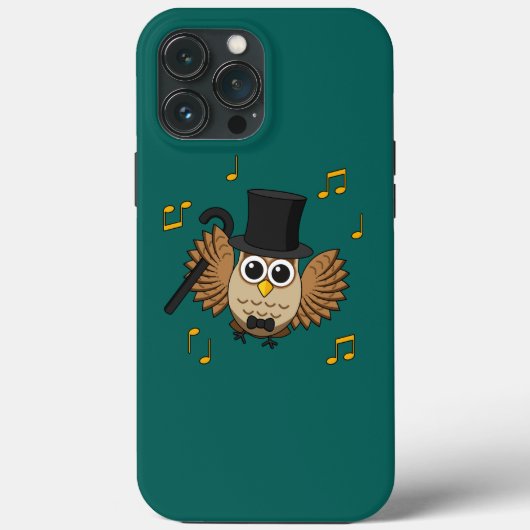 Kute Dansend Owl met de Cartoon van Muzieknoten Case-Mate iPhone Case (Achterkant)