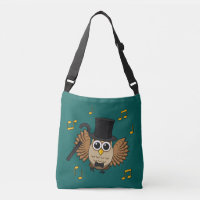 Kute Dansend Owl met de Cartoon van Muzieknoten
