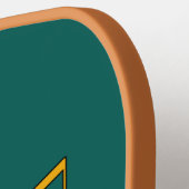 Kute Dansend Owl met de Cartoon van Muzieknoten Pickleball Paddle (Links Detail)