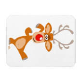 Kute Dansende Cartoon Reindeière Flexible Magnet Magneet (Horizontaal)