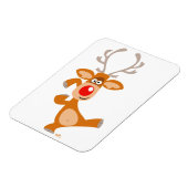 Kute Dansende Cartoon Reindeière Flexible Magnet Magneet (Linkerzijde)