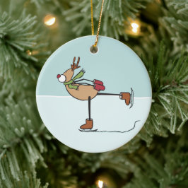 Kute Dansende rendierkeramische sierplant Keramisch Ornament