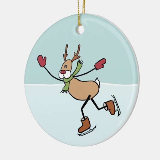 Kute Dansende rendierkeramische sierplant Keramisch Ornament (Links)