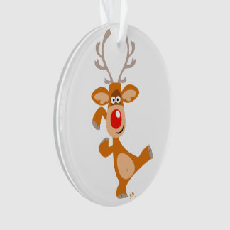 Kute danserende Cartoon rendierlijk Ornament