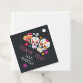 Kute Day of the Dead Sugar Skulls Bedankjes Labels (In situ)