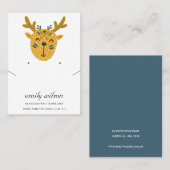 KUTE DEER LITTLE EXPLORER KETTING DIE WEERGAVE MAA VISITEKAARTJE (Voorkant / Achterkant)