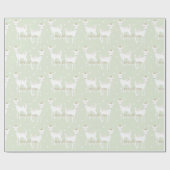 Kute Deer Pattern Sage-kerstpapier Cadeaupapier (Vlak)