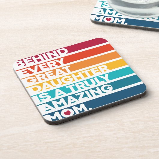 Kute Design Expression Text voor Moederdag Bier Onderzetter (Linkerzijde)