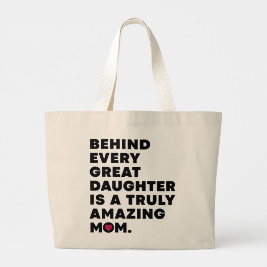 Kute Design Expression Text voor Moederdag Grote Tote Bag (Achterkant)