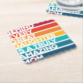 Kute Design Expression Text voor Moederdag Kartonnen Onderzetters (Gebogen)