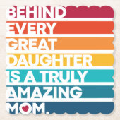 Kute Design Expression Text voor Moederdag Kartonnen Onderzetters (Voorkant)