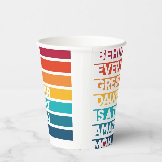 Kute Design Expression Text voor Moederdag Papieren Bekers (Rechts)