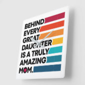 Kute Design Expression Text voor Moederdag Vierkante Klok (Hoek)