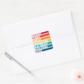 Kute Design Expression Text voor Moederdag Vierkante Sticker (Envelop)